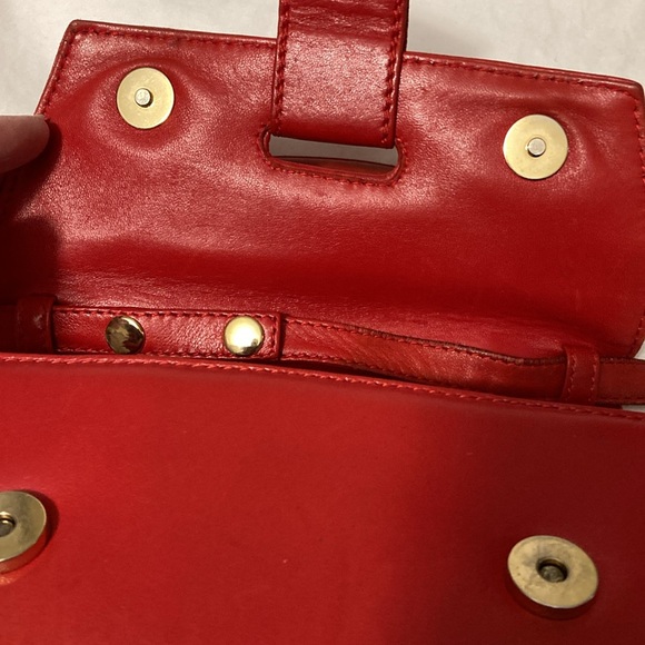 Maud Frizon Red ￼ handheld vintage bag with detachable shoulder strap Rare - Picture 4 of 12